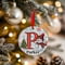Personalised Snowman Initial A Ceramic Christmas Tree Decoration - 7cm