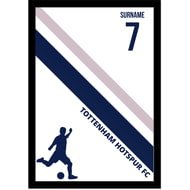 Personalised Tottenham Hotspur Colour Stripe A4 Framed Print