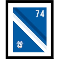 Personalised Cardiff City Stripe Framed Print