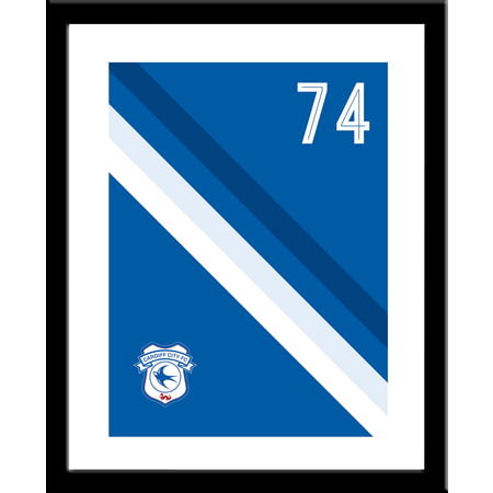 Personalised Cardiff City Stripe Framed Print