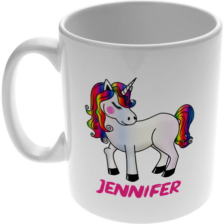 Personalised Girls Unicorn Plastic Drop Proof Mug