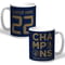 Personalised Manchester City FC Premier League Champions 2022 Back Of Shirt Dark Mug