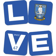 Personalised Sheffield Wednesday Love Coasters (x4)