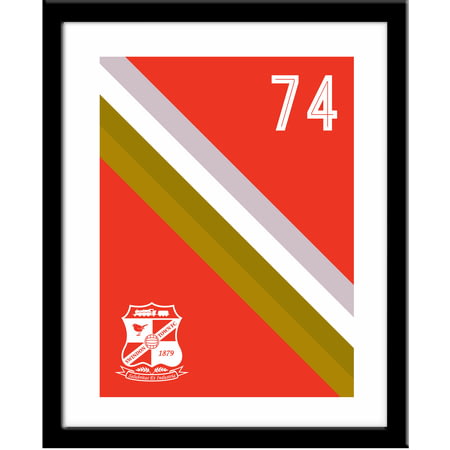 Personalised Swindon Town FC Stripe Framed Print