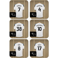 Personalised Derby County Dressing Room Shirts Coasters Set of 6