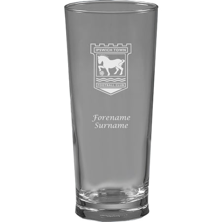 Personalised Ipswich Town FC Personalised Crest Beer Pint Glass