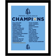 Personalised Manchester City FC Premier League Champions 2022 Framed Print