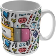 Personalised Pencil 3D Effect 11oz Ceramic Mug For Teachers And Mentors - End Of Term Gift