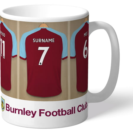 Personalised Burnley FC Dressing Room Shirts Mug
