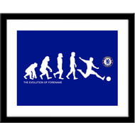 Personalised Chelsea FC Evolution Framed Print