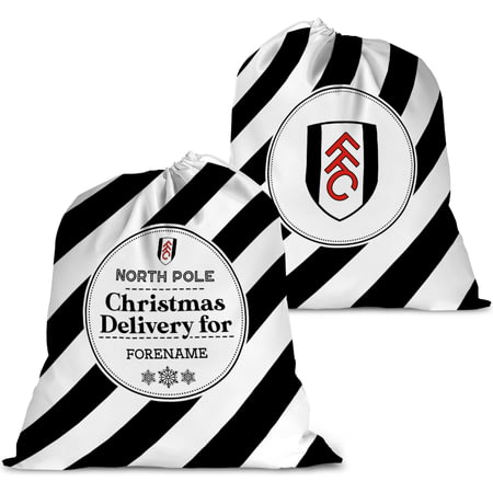 Personalised Fulham FC FC Christmas Delivery Large Fabric Santa Sack