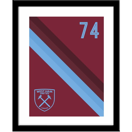 Personalised West Ham United Stripe Framed Print