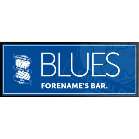 Personalised Birmingham City Crest Rubber Bar Runner