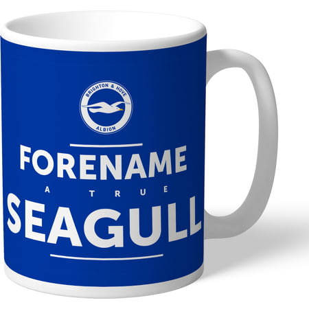 Personalised Brighton & Hove Albion True Seagull 11oz Ceramic Mug