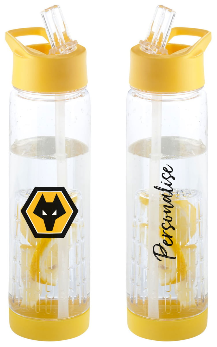 Personalised Aluminium Water Bottle Wolverhampton Wanderers F.C MONOGRAM 