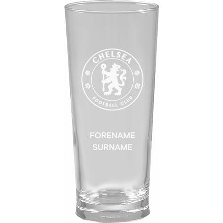 Personalised Chelsea FC Crest Beer Pint Glass