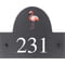 Personalised Flamingo Bird Motif Slate House Name or Number Plaque/Sign - 25x20cm