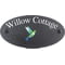 Personalised Hummingbird Motif Oval Slate House Sign Plaque 25x13cm