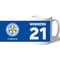 Personalised Leicester City FC Winners 2021 Back Of Shirt Mug