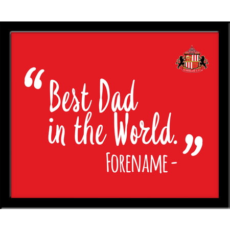 Personalised Sunderland AFC Best Dad In The World 10x8 Photo Framed