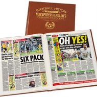 Personalised Preston Newspaper History Book - A3 Leatherette Cover