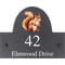 Personalised Squirrel Dog Motif Slate House Name Or Number Plaque/Sign - 25x20cm