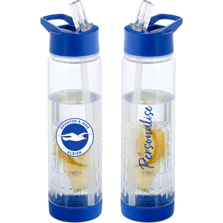 Personalised Brighton & Hove Albion FC Crest Fruit Infuser Sports Water Bottle - 740ml