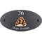 Personalised English Cocker Spaniel Dog Motif Oval Slate House Sign Plaque 25x13cm