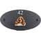 Personalised English Cocker Spaniel Dog Motif Oval Slate House Sign Plaque 25x13cm
