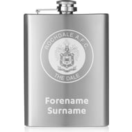 Personalised Rochdale AFC Crest Hip Flask