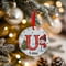 Personalised Snowman Initial A Ceramic Christmas Tree Decoration - 7cm