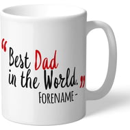 Personalised Manchester United Best Dad In The World Mug