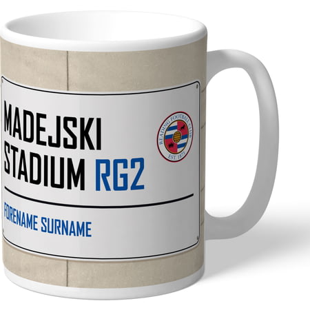 Personalised Reading FC Madejski Stadium Street Sign Mug