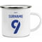 Personalised Rochdale AFC Back Of Shirt Enamel Camping Mug