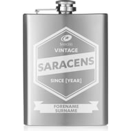 Personalised Saracens Vintage Hip Flask