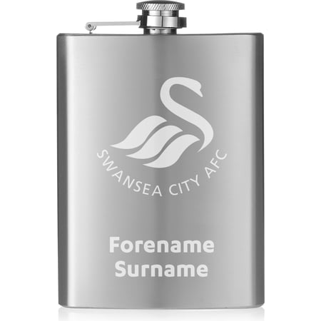 Personalised Swansea City AFC Crest Hip Flask