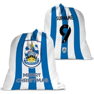 Personalised Huddersfield Town AFC FC Back Of Shirt Large Fabric Christmas Santa Sack