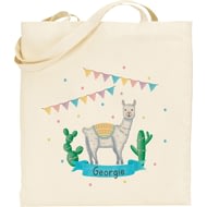 Personalised Llama Fiesta Tote Bag