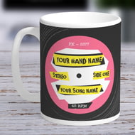 Personalised Vinyl Record Punk Band Mug