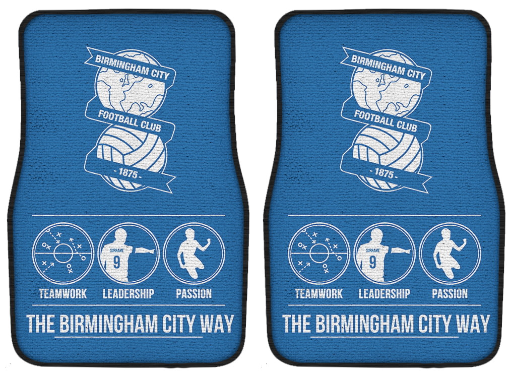 Personalised Birmingham City FC Way Front Car Mats from Go Find A Gift