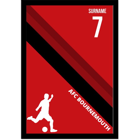 Personalised Bournemouth Colour Stripe A4 Framed Print