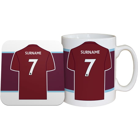 Personalised Burnley FC Shirt Mug & Coaster Set