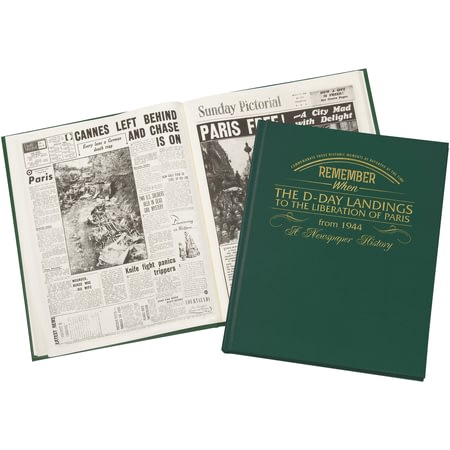 Personalised D-Day Landings History Newspaper Headlines Book 