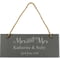 Personalised Mrs & Mrs Hanging Slate Sign Plaque