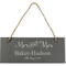 Personalised Mrs & Mrs Hanging Slate Sign Plaque