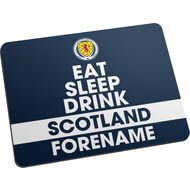 Personalised Scotland Eat Sleep Drink Mouse Mat