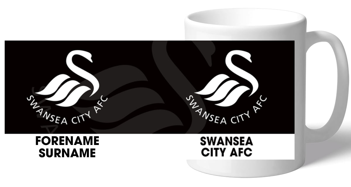Swansea City Official PERSONALISED AFC Bold Crest Mouse Mat 