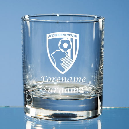 Personalised AFC Bournemouth Crest Whisky Glass