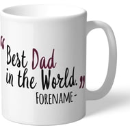 Personalised Burnley FC Best Dad In The World Mug