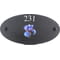 Personalised Iris Flower Motif Oval Slate House Sign Plaque 25x13cm